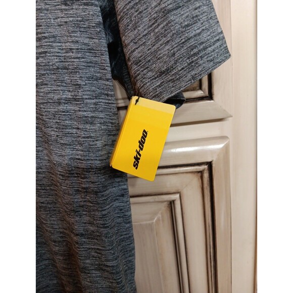 Ski-doo Men’s Medium Grey Short Sleeve Polyester / Spandex Polo Casual Shirt New - Picture 3 of 6